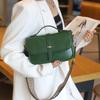 Bolso de mano de cuero genuino para mujer 2024 Nuevo retro de alta calidad sentong Qin versátil bandolera Cambridge bolso cuadrado pequeño bolso para mujer de mediana edad
