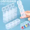 Caja de Clasificación de Cuentas de Tres Compartimentos, Caja de Plástico para Cuentas de Arroz, Caja de Embalaje para Tornillos y Clavos, Caja de Almacenamiento de Plástico para Linterna de Cabeza con Batería de Litio de Cuatro Compartimentos