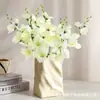 Ramo de gladiolos artificiales de alta gama con 6 puntas, decoración floral simple para sala de estar, arreglo floral de boda, flores decorativas