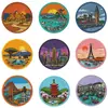 Parches Bordados de Destinos de Viaje del Mundo, Parches Termoadhesivos sin Coser, 9 Tipos de Insignias Conmemorativas de Check-In para Ropa