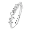 Anillo Dulce Princesa de Plata Pura S999, Anillo de Plata Esterlina Moda de Nicho de Lujo Ligero con Lazo, Regalo para el Cumpleaños de la Mejor Amiga