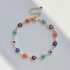 Pulsera europea y americana ins bohemia Joker con cuentas de cobre chapado en oro con gota de aceite de color ojos de la suerte para mujer al por mayor