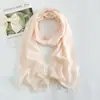 Comercio Exterior Transfronterizo Moda Nuevo Bufanda de Color Caramelo para Mujer Chal Transpirable de Rayón Monocromático Bufanda Corta de Algodón y Lino Barba Corta de Color Puro