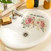 Nuevos Arbustos de Peonías Frescas Fun-F974 Decoración de Baño Baño Pegatinas de Pared Embellecimiento Exportación Venta al por Mayor Autoadhesivo