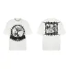 Saint Vintage Streetwear Americano Camiseta Holgada Vtg de Manga Corta para Hombre Camiseta Estampada Letra Retrato Camiseta Street