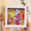 Enfeites de Pintura de Diamante, Adesivos de Desenho Animado DIY Fofos Feitos à Mão, Porta-Retratos de Acrílico, Pinturas Decorativas, Decorações para Quarto e Sala de Estar no Atacado