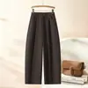 Pantalones balloon de cintura alta, fluidos, con pierna curva para mujer, nueva colección otoño 2026, adelgazantes y que favorecen la figura, de pierna ancha, corte holgado, pantalones casual versátiles