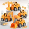 Veículo de engenharia de fricção para crianças mais vendido, escavadeira, trator, carro de brinquedo de simulação divertido, vendas diretas da fábrica