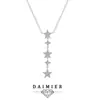 Collar Largo de Zirconia Brillante de Cinco Estrellas para Mujer Colgante de Meteoro Cadena de Clavícula de Lujo Nicho Completa de Diamantes Regalo Versátil de Moda