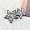 Especial internacional para grampo de franja de diamante doce Super Brilhante Diamante Tcheco Estrela de cinco pontas grampo lateral Acessórios de cabelo moda coreana temperamento feminino