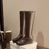 Primer Encuentro Botas Ji Mujer 2026 Otoño Invierno Nuevas Elásticas Adelgazantes Botas Tacón Oculto Personas Bajas Caña Alta Botas Largas de Caballero