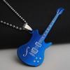 Collar de acero de titanio con diseño de guitarra musical creativa de AliExpress, colgante de acero inoxidable, accesorios de moda, cadena para suéter.