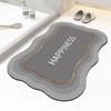 Alfombra de Baño Simple de Diatomita Absorbente para Puerta de Baño Inodoro Secado Rápido Antideslizante Alfombra para Pies Alfombra para Puerta de Entrada del Hogar