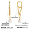 Pendientes de Borla con Cadena de Acero Inoxidable Elegantes y Discretos, Clips para Orejas de Lujo Ligero de Gama Alta, Joyería de Acero de Titanio que No se Desvanece al por Mayor para Mujeres