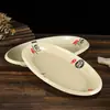 Plato de pescado de melamina plato ovalado grande para restaurante comercial plato de plástico de porcelana para pescado plato creativo para saltear vajilla de restaurante