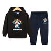 Meninos e Meninas Esporte Terno Primavera e Outono Novo 2022 Outono Moda Crianças com Capuz Calça Moletom Casual Conjunto de Duas Peças