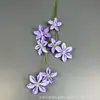 7 Clematis de Tallo Largo Impresión 3D Fondo de Boda de Seda Arte Floral Flores Artificiales Transfronterizas Venta al por Mayor