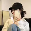 Gorra Plana Estilo Retro Americano Gorra de Béisbol para Mujer Gorra con Visera Vintage Lavada Para Hombres con Cabeza Grande Hace que la Cara Parezca Más Pequeña Gorra Suave