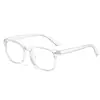 26 años de experiencia en la provisión de lentes de prescripción, monturas cuadradas grandes de cara lisa anti-luz azul de TR, gafas planas unisex con un toque de alta gama