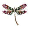 Insignia Multicolor de Diamante de Color Broche de Libélula Multicolor Retro con Goteo de Aceite Mismo Estilo para Hombres y Mujeres Pin de Insecto Joyería de Ramillete