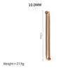Agulhas de tricô de bambu carbonizado com cabeça de cogumelo 25/36cm, ferramentas de tricô de fio feitas à mão, agulhas de tricô pontiagudas para suéter, agulhas de bastão de bambu
