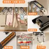 Organizador de Armazenamento para Roupas Íntimas, Meias, Chapéus e Suspensórios; Cesto de Roupa Suspenso com Ganchos; Presilhas Deslizantes para Guarda-Roupa; Cabide com Trilho Deslizante Embutido