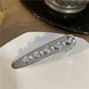 Designer Luz Luxo Full Diamond Hollow Hair Clip Duckbill Clip Water Drop Shape Moda brilhante Sweet Side Bangs Clip