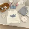 Chaleco de Capas Estilo Coreano para Niñas de Principios de Primavera, Lindo Chaleco de Punto con Dibujos Animados para Bebés, Ropa Exterior de Moda para Niños Pequeños en Primavera y Otoño