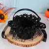 Cesta de Flores Preta Estilo Floresta Tema Estúdio Fotográfico Decoração Fotografia Adereços Casamento Retro Elegante Estilo Hepburn Cesta para Armazenamento de Frutas
