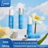 Fábrica fonte em estoque spray azul frasco de bolinha 10ml tampa dourada galvanizada bolinha de vidro bolinha de aço frasco de perfume de bolinha