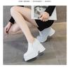 Mocassins Femininos 2026 Novo Estilo com Aumento Oculto de Altura, Sapatos Pequenos de Couro Estilo Britânico com Solado Grosso, Sapatos de Plataforma Preguiçosos Slip-On