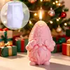Molde de silicona para vela perfumada de Papá Noel vendado, moldes transfronterizos de bricolaje para adornos de yeso de Papá Noel y gnomos