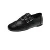 Zapatos Mary Jane Retro de Punta Cuadrada con Hebilla, Zapatos Planos de Cuero para Mujer, Novedad Otoño 2026 Versión Coreana Zapatos Estilo Universitario