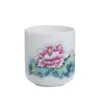 Taza Maestra de Porcelana de Jade de Sebo Quemado Liso Taza Individual Cerámica Taza de Té Pequeña Taza de Té Personal Juego de Té Kung Fu Taza de Té