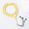Árabe Saudita del Medio Oriente Zanzhu 33 Cuentas 10*13mm Cuentas de Oración Pulsera de Mano Cuentas de Aleación Estilo Estrella y Luna