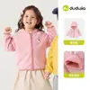 Chamarra de otoño con forro de polar para niños Dudu, ropa para bebé, ropa de otoño antiestática para niños, blusa de otoño con capucha para niñas