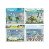 Serie de Vacaciones Largas Paisajes de Viaje Tema Parque para Mascotas Pegatinas Material para Collage Manualidades Pegatinas