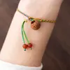 Cesta de Nogal y Durazno Salvaje, Pulsera de Cuerda Colorida para el Festival del Bote del Dragón, Tejida para Hombres y Mujeres, Parejas, para Buena Suerte, Protección y Bendiciones