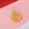 Colgante 12 Zodiaco Chapado en Cobre Oro Arena Vietnamita Colgante 12 Zodiaco Oro Imitación Dragón y Tigre Caballo Mono Colgante Pulsera para Hombres y Mujeres
