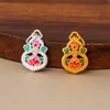Prata Pura 999 Azul Queimado Cor Dourado Antigo Pingente de Lótus da Fortuna e Prosperidade Pulseira Colar Estilo Chinês DIY Acessórios de Prata