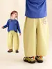 Roupas Infantis Amila 2026 Primavera Novo Desenho Calças Casuais de Perna Larga para Meninos e Meninas Calças Tricotadas Versáteis