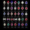 Arte de uñas transfronterizo, joyería de diamantes, pegatinas de aleación japonesas para uñas, K9, corazón puntiagudo, decoración tridimensional de uñas de cristal superbrillante.