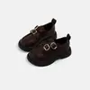Zapatos para niñas, zapatos de piel estilo princesa para niños, nueva colección primavera/otoño 2026, planos y mocasines negros estilo británico, modernos