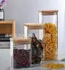 Frasco de almacenamiento cuadrado 60/100 mm de alto vidrio de borosilicato frasco para té frasco cuadrado para snacks frasco sellado para granos resistente al calor