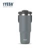 Tyeso Nuevo Bolso de Gran Capacidad Vaso Termo Deportivo para Exteriores para Coche para Mantener el Frío Vaso para Café de Doble Bebida
