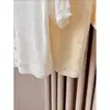 Cárdigan de punto fino de seda helada de manga corta para mujer Verano 2025, Top hueco único y exquisito para mujer