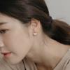 Pendientes de plata de ley s999 estilo coreano con forma de mariposa, con forma de animal, con forma de gusano, para mujer