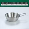 Cuenco de vino de arroz de acero inoxidable estilo coreano, olla caliente, cuenco para cocinar en el salón, cuenco para condimentos, cuenco para salsa, vajilla para acampar, cuenco para vino caliente y frío con asa