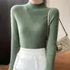 Calidad 2026 Estilo Otoño Elegante Andy Terciopelo Cuello Redondo Semi Alto Corte Ajustado Camiseta Básica para Mujer Fabricante Mayorista