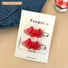 Pinza Creativa Versátil de Alto Valor con Lunares y Cachorro para Niñas, Elegante Pinza para Flequillo, Pinza Cuadriculada sin Costuras para Cabello Suelto, Pinza Lateral